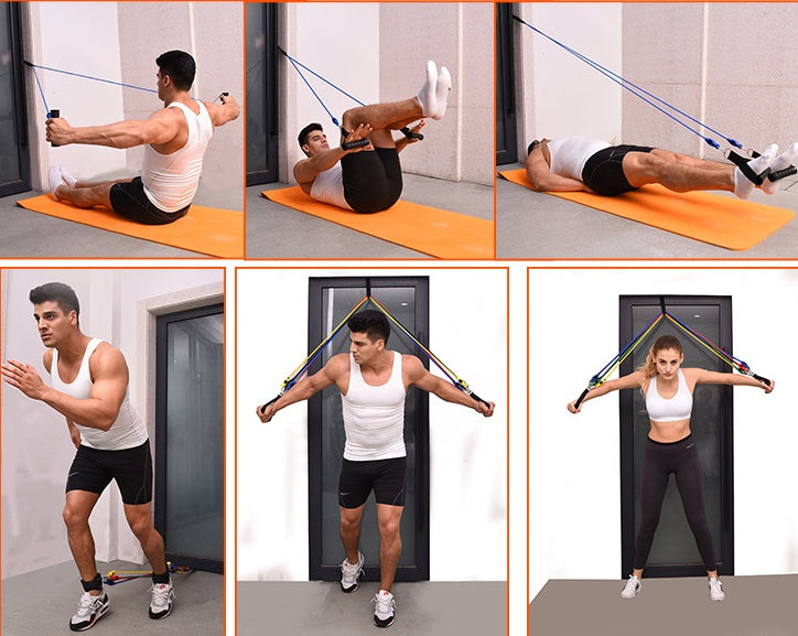 Portable Fitness Rally Band – Full Body Resistance Trainer for Home & Travel Workouts