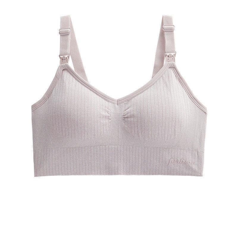 Seamless Nursing Bra – Soft Wireless Support for Pregnancy & Breastfeeding (M–XL)